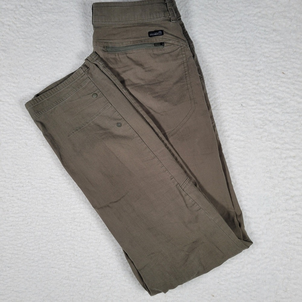 Mountain Hardwear Hiking Pants Mens 30x34 Olive Drab Articulated Knee Utility